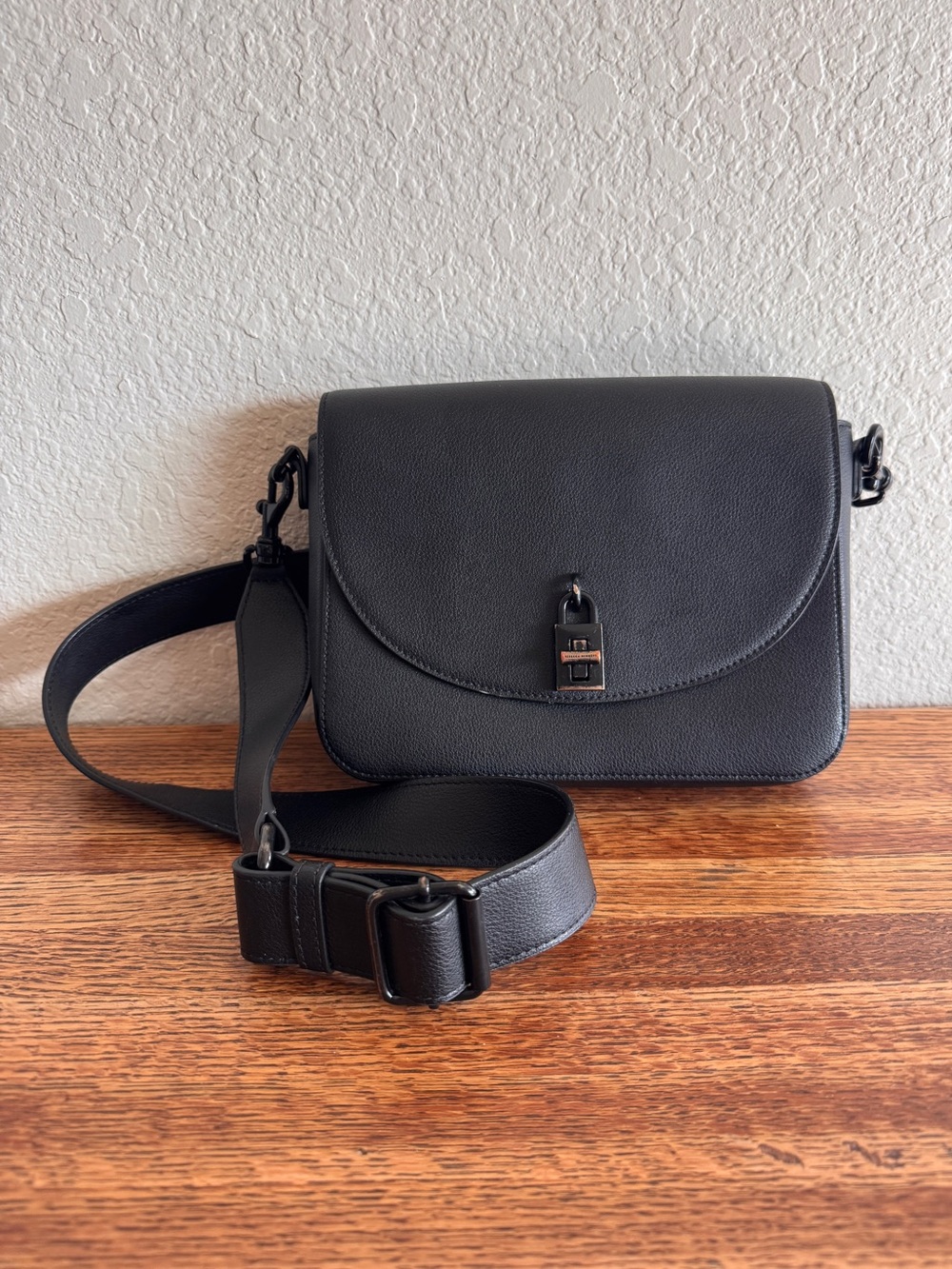 Rebecca Minkoff Love Too Crossbody Bag Smooth Leather Black Everyday Purse